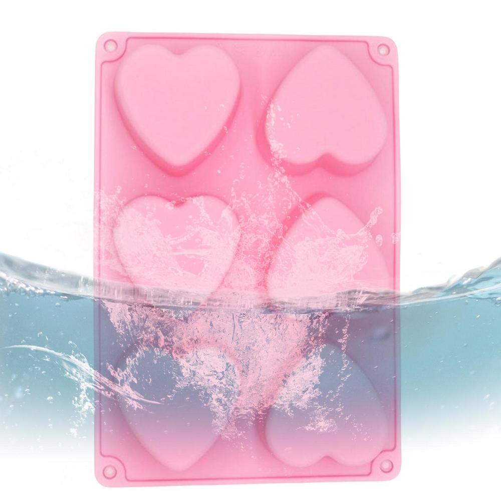 Tohuu Silicone Heart Molds 6-Cavity Large Cake Mould Silicone Candy Molds  for DIY Crafts Crafting Fondant Sugarcraft Chocolate Silicone Mold for Cake  unusual 